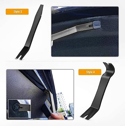 GOOACC 5 PCS Nylon Auto Trim Removal Tool Kit No-Scratch Removal Tool Kit for Car Clip Panel & Audio Dashboard Dismantle Black - color: Black, size: 5Pcs