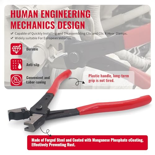 CV Boot Clamp Tool Hose Clamp Plier Axle Boot Clamp Plier For Car Repair | CV Joint Boot Clamp Pliers Hose Clamp Pliers ATV CV Axle Boot Clamp Pliers Clic-R Type Pliers Tool ﻿