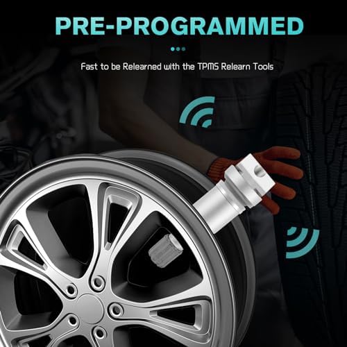 AULINK 4PCS Tire Pressure Sensor Valve Stem (TPMS) Repair Kit Compatible with BMW Toyota Honda Dodge Chrysler Chevrolet/Chevy Ford Hyundai Infiniti Jaguar Land Rover Volvo Jeep Acura