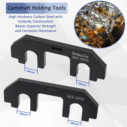 ReluxGo 303-1655 Camshaft Holding Tool Kit, Compatible with Ford 3.5L EcoBoost Upgraded GT F-150 Expedition Lincoln Navigator, with Cylinder Head Screw Removal Socket - size: 303-1655