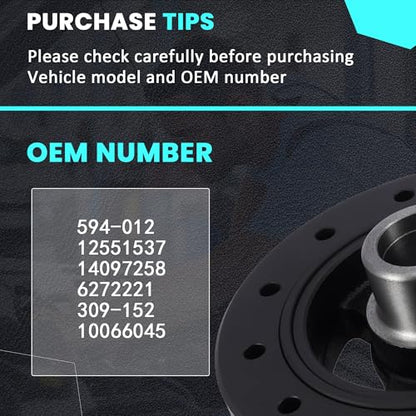 594-012 PartsFlow Harmonic Balancer Crankshaft Pulley Compatible with Chevrolet Biscayne Blazer C10 C20 C30 Pickup G10 G20 G30 Impala For GMC C15 C1500 K25 K2500 Suburban For Pontiac Firebird