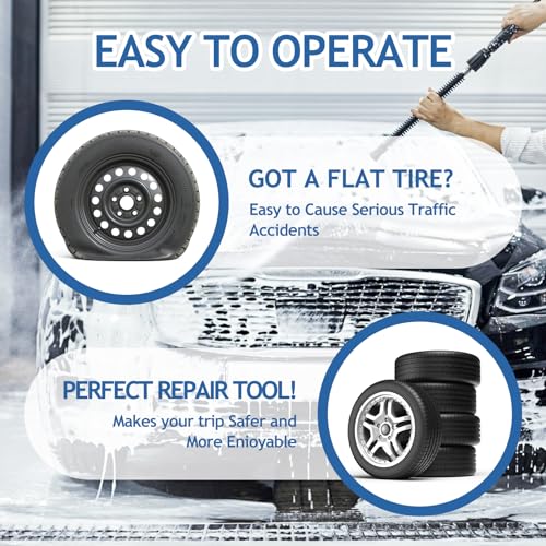 Tire Repair Patch Tools Wear-Resistant Tire Patch Roller Tool Tungsten Steel Buffing Wheel Premium 42mm High Speed Tyre Grinding Head Tire Scraper for Car Truck Motorcycle
