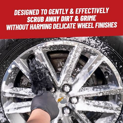 Chemical Guys, Gerbil Wheel & Rim Brush, Soft Natural Bristles, for Tires | Soft natural bristles safely clean wheels, rims, exhausts and delicate finishes on cars without scratching - size: 1 Count (Pack of 1)