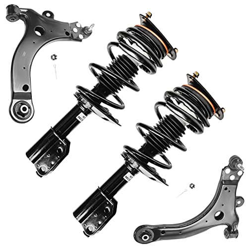 Detroit Axle - 4pc Front End Suspension Kit for Chevy Impala Monte Carlo | Buick LaCrosse Allure Regal Century Pontiac Grand Prix Ready Struts w/Coil Spring Lower Control Arms w/Ball Joints - size: 4QC2600254/Big Kit