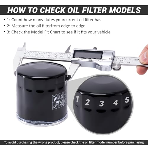73-74mm 15 Flutes Oil Filter Cap Wrench Removal Tool Socket Compatible with AC Delco PF63/PF64 Oil Filter, for Chrysler, GM, Equinox 1.5L and Chevy Silverado 4.3L Engine, Silver Heavy-Duty Alloy Steel