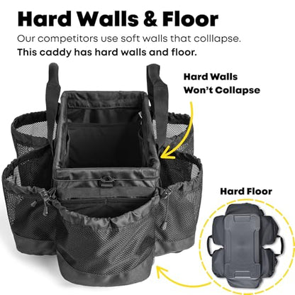 Pro Caddy for House Cleaning, Auto Detailing, Bike Detailing, Cleaning Supplies and Tools, Jet Black