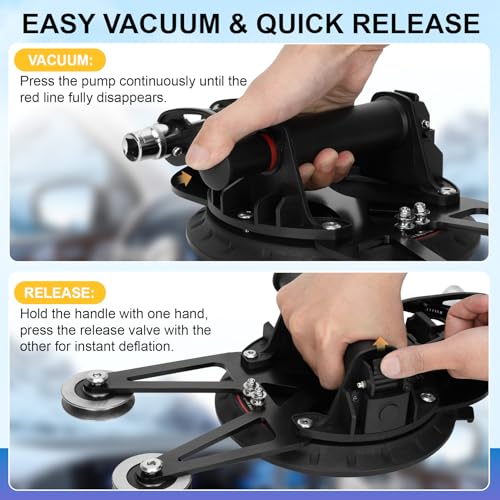 Auto Windshield Glass Removal Tool Kit with 200mm Heavy-Duty Suction Cup, Self-Locking System, Reinforced Cutting Wire, Windshield Cut-Out Tool & Accessories for Fast, Safe Glass Removal
