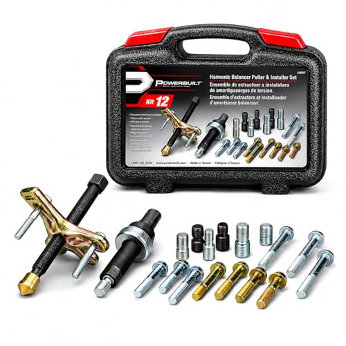 Powerbuilt Harmonic Balancer Puller and Installer Tool Set, Install and Remove Kit, Cars and Light Trucks, Storage Case - 648637 - style: 30 Piece