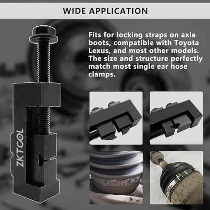ZKTOOL CV Axle Boot Clamp Tool For BMW Toyota/Lexus etc,Upgraded Model, Can Switch Three Modes At The Aame Time For Wider Use,Drive Shaft Clamping Tool,CV Joint Axle Boot Clamp Tool,09521-24010… - color: Upgrade