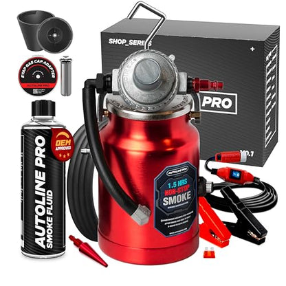 AutoLine Pro EVAP High Volume Smoke Machine Leak Tester – Shop Series - Automotive Tester for Vacuum Leak Detection - Car Machine with Best Ranked Smoke Fluid, Premium Cone & Gas Cap Adapter - style: Shop Series & Acc