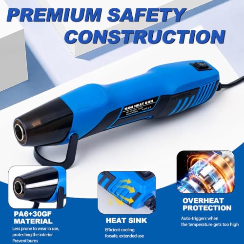 350W Mini Heat Gun for Heat Shrink Tubing, 460PCS 10-26 AWG Solder Seal Wire Connectors & Waterproof Shrink Tube Kit, Portable Hot Air Gun with 2-Temp Max 752°F (400°C) for Automotive, Wiring Repair - size: 460pcs (with heat gun)