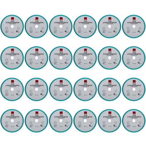 RUPES 9.DA180B Pack of 24 Light Blue D-A Intermediate Foam Polishing Pads 180mm | Ideal for Paint Correction & Gloss Enhancement | Improves Cutting Performance | Compatible with 6" Backing Plate - size: Intermediate 180mm, style: Pack of 24