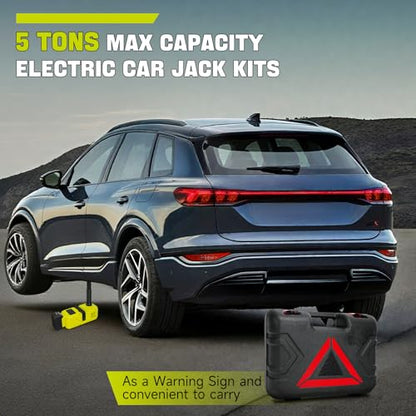 Electric Car Jack for DeWalt 20V Li-ion Battery, 220W Cordless Remote Control 5Ton Automatic Hydraulic Jack with LED Light, Floor Jack Lift for SUV MPV Sedan Truck Change Tires Garage Repair