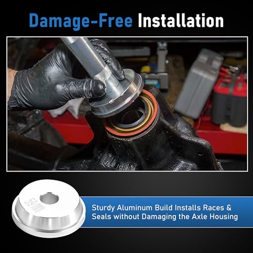 KOOPOOL 10Pcs Bearing Kit: Seal Driver, 9 Adapters & Installer, Universal | 10PCS bearing press kit: 9 double‑faced adapters. Heavy‑duty aluminum alloy, corrosion‑resistant. Knurled non‑slip handle