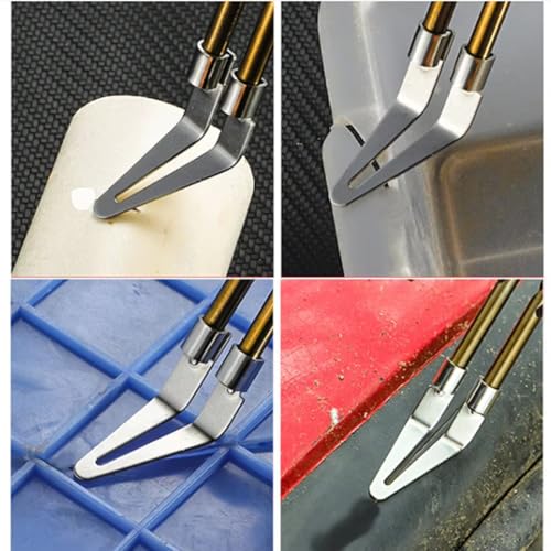 6 Pack Plastic Welder Smoothing Tip Head Plastic Welding Tips Scrapper for Plastic Welding Kit Car Bumper Repair Kit 2 in 1 Plastic Welder Soldering Gun with Dual Copper Tubes Hot Stapler