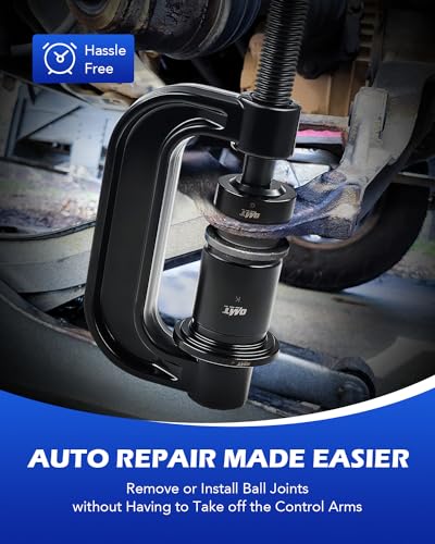 Orion Motor Tech Ball Joint Press Kit, Heavy Duty Ball Joint Removal Tool with 4wd Adapters, Ball Joint Tool for Most 2WD and 4WD Cars and Light Trucks - color: black C-frame