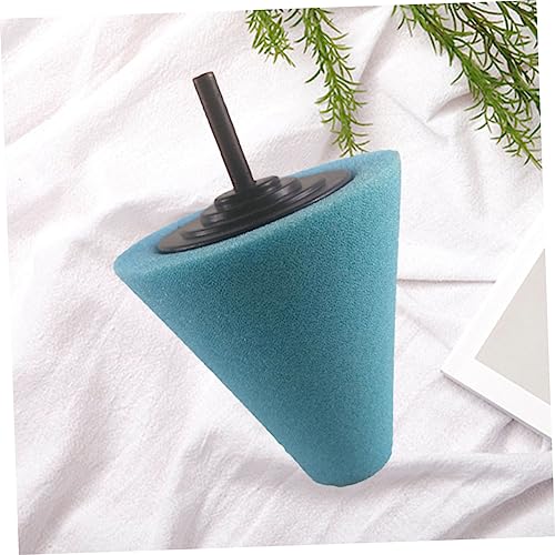 Alipis Car Burnishing Sponge Pad Cone-Shaped Polishing Wheel for Automotive Detailing Buffing Tool for Wheel Hub Reach Areas Compatible with Power Drill Light Blue