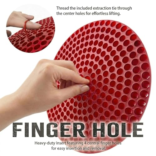 10.4" Heavy Duty Car Wash Bucket Insert (2-Pack) & Wash Mitt Kit - 10.6 oz Detailing Dirt Separator & Grit Trap, Scratch-Free Auto Wash, Fits 3.5 to 5 Gallon Buckets (Red Kit) - color: 2pack Red