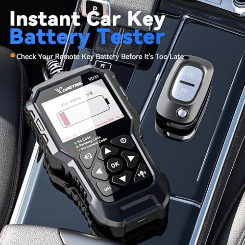VDIAGTOOL VD31 Enhanced OBD2 Scanner, 3-in-1 Check Engine Code Reader, OBD2 Scanner Diagnostic Tool with Car Battery Tester & Car Key Battery Tester, Car Code Reader for Cars and Trucks All Cars 1996+