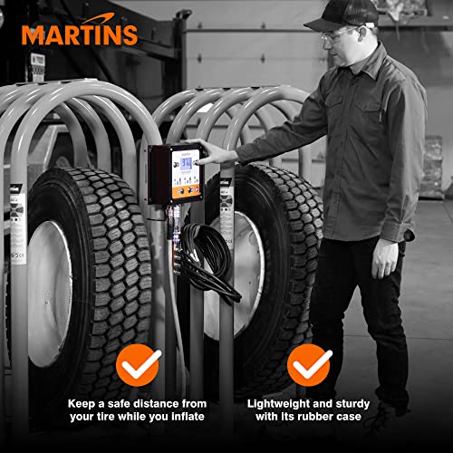 Martins 4 Outlets Automatic Tire Inflator/Deflator, 145 psi, 4 air Hoses of 8’, Inflate or Deflate up to 4 Tires simultaneously and Automatically. Orange. - size: 4-way