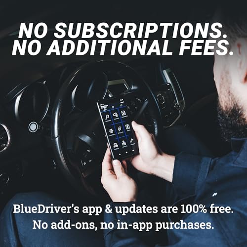 BlueDriver Bluetooth Pro OBDII Scan Tool for iPhone & Android - No Subscription Fee - OBD2 Car Scanner and Code Reader - Diagnose Check Engine, ABS, SRS, Airbag & 7000+ Issues on Vehicles 1996+ - size: Pro