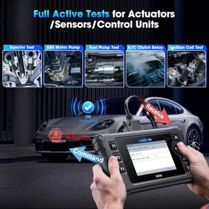UR300 Diagnostic Scan Tool for All Cars, 48 Resets with 200+Subfuncitons, 4000+Bidirectional Test Items, Battery Registration, OBD2 Scanner, ECU Coding for BMW/VW/Audi, CAN-FD Supported