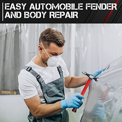 C&T Auto Body Repair Tool Hammer Dolly Set 7 Piece, Car Body Repair Tool Kit with Carrying Case, Carbon Steel Dolly and Hammer Dent Body Fender Tool Set - size: Small