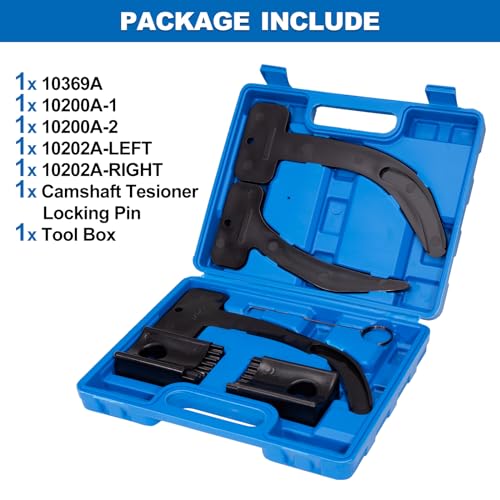 Toolwiz 3.6 Camshaft Phaser Timing Chain Tools Kit 6 PCS with Carrying Case | for VW Chrysler Jeep Dodge Grand Cherokee Wrangler 3.6L Engine Replace 10200A 10202 10369A 3.6 Pentastar Timing Tool Kit - size: Locking Tool Set with Carrying Case