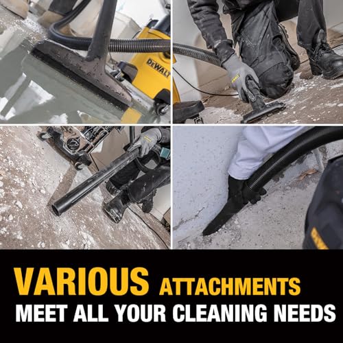 DEWALT STEALTHSONIC Wet Dry Shop Vac 6 Gallon 5 HP, DXV06P-QT | Ultra Quiet Motor with Powerful Suction, Complete Matching Attachment Set for Garage, Workshop, Jobsite and Basement - size: 6 Gallon (1 Dust Bag)