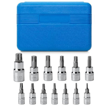 Bates Torx Bit Set - 13 Piece Socket Set, T8-T60, Star & Torx Bits - size: 13 pcs, T8-T60