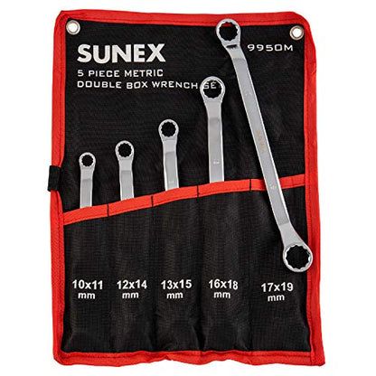 Sunex Tools 9950M Metric Double Box Wrench Set, 5 Piece - style: Metric Double Box Wrench Set