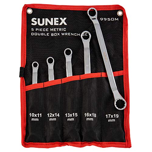 Sunex Tools 9950M Metric Double Box Wrench Set, 5 Piece - style: Metric Double Box Wrench Set