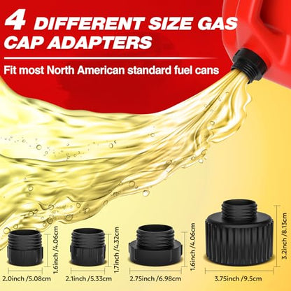 Keimi Portable Fuel Transfer Pump with Auto-Stop, 3.2 Gallon per Min, 51" Extra Long Hose, Battery & USB Powered, 4 Can Adapters, Leak-proof Gas Pump for Oil, Diesel and Gasoline - color: Grey Red
