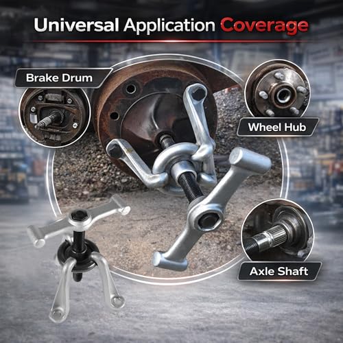 Camoo Universal Hub Puller 7394, Heavy-Duty Brake Drum Puller & Wheel Hub Removal Tool, Compatible with Most Vehicles, Professional Automotive Repair Tool