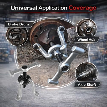 Camoo Universal Hub Puller 7394, Heavy-Duty Brake Drum Puller & Wheel Hub Removal Tool, Compatible with Most Vehicles, Professional Automotive Repair Tool
