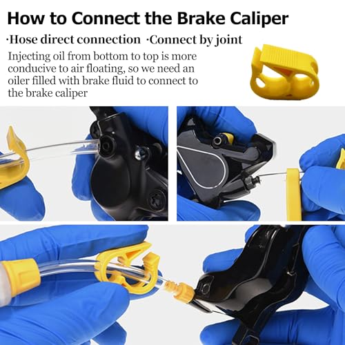 Hydraulic Brake Bleed Kit for Shimano,TEKTRO, MAGURA and Other Mineral Oil Brake Systems, Brake Fluid Change Hydraulic Kits, Including High Performance Brake Fluid Mineral Oil 120ml