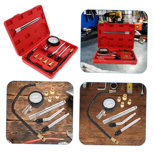 Cabilock 1set Dual-use Compression Tester Gauge for Automotive and Motorcycle Engine Diagnostics Accurate Cylinder Pressure Measurement Tool Kit Essential Accessories