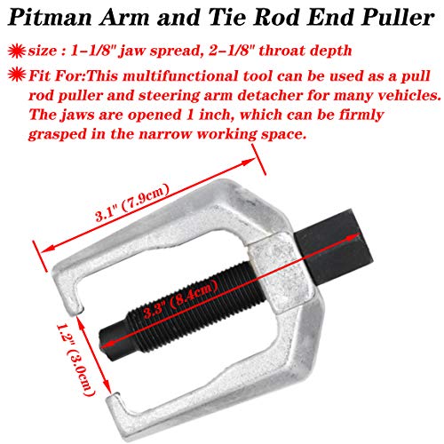 5 PCS Ball Joint Separator,Pitman Arm Puller,Tie Rod End Tool Set for Front End Service, Tool Kit Ball Joint Separator, Front End Service Tool Kit, 6295 Front End Service Set, Splitter Removal Kit
