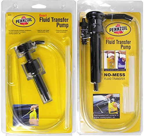 Bundle Set of Pennzoil Quart & Gallon Fluid Transfer Pumps Car Truck Motorcycle Boat RV