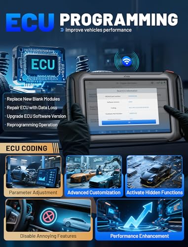 XTOOL IP919 PRO V2.0 ECU Programming Scan Tool, Topology Mapping OBD2 Scanner, 4000+ Bidirectional Test, 51+ Reset, Upgrade of D9S PRO, Automotive ADAS Scanner for Car, FCA/CAN FD/DoIP