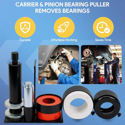 Carrier Bearing Puller Compatible with BW78, Dana 30, 40, 44, 60, 70, 80, for GM 14, Compatible with Ford 8.8'', 9.75'', 10.25" Bearings, Carrier Bearing Pull Rod, Clamshell Carrier Bearing Puller