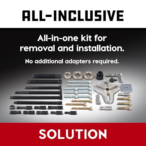 Powerbuilt Harmonic Balancer Puller & Installer, Specialty Tools Car Engine & Vehicle Drive Train, Crankshaft, Pulleys, and Gears 40 Piece - 647758 - style: 40 Piece