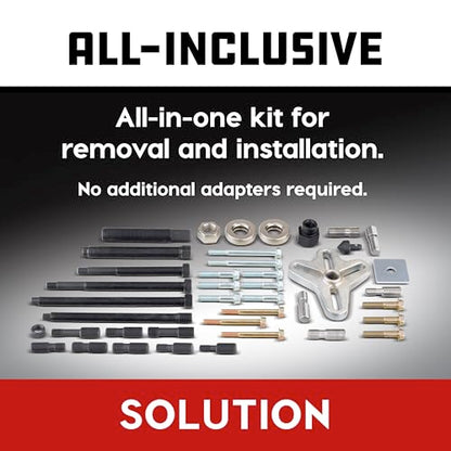 Powerbuilt Harmonic Balancer Puller & Installer, Specialty Tools Car Engine & Vehicle Drive Train, Crankshaft, Pulleys, and Gears 40 Piece - 647758 - style: 40 Piece