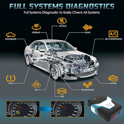 Z100 OBD2 Scanner Bluetooth 5.2 Full System Diagnostic Tool, 9+ Reset Functions, OBD2 Bidirectional Scan Tool Car Code Reader, Full OBD Mode, for iOS & Android