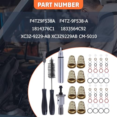 F4TZ9F538A Injector Sleeve Cup Remover Installation Tool Kit Fit For 1994-2003 F250 F350 F450 F550 E250 E350 E450 ESD FSD 7.3L Replacement Parts