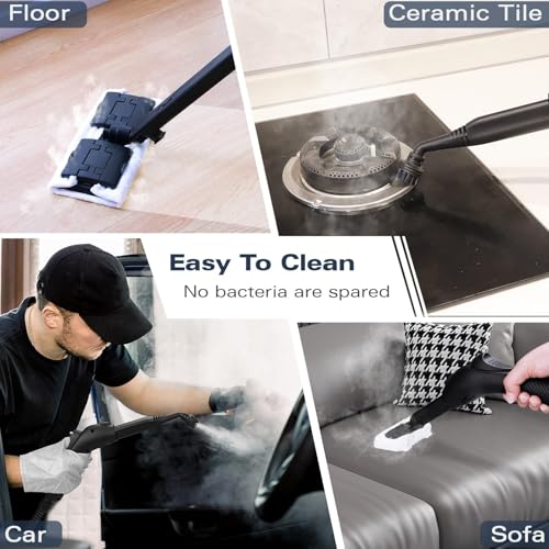 Waitbird Steam Cleaner for Home, Handheld Steamer for Home Cleaning | 21 Accessories| Chemical-Free For Floor, Car, Wall, Grout & Kitchen Bathroom| 38oz Large Tank I Dual Safety Lock I Steam mop