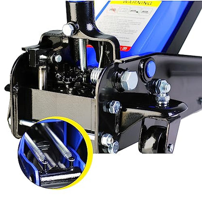 3 Ton Low Profile Floor Jack Hydraulic Jack Heavy Duty Steel Floor Jack with Single Piston Quick Lift Pump 3 Ton (6000 lb) Capacity Lift Range 5.1"-20.0" Blue - color: Blue 3.0T Single Pump 5.1"-20.0"