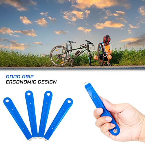Set of 2 Steel-Core Tyre Levers | For Mountain and Road Bikes - Durable Metal Tire Carded Tools for MTB and Bicycle Repairs