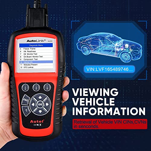 Autel AutoLink AL619 OBD2 Scanner, 2026 ABS SRS CAN Diagnostic Tool | Read/Erase Codes, Check Engine Light, OBDII Live Data & DTC Library | Upgrade for AL519, ML519, ML619 (Vehicle-Specific)
