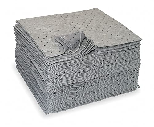 ATERET Oil Mat I Extra Strength Sorbent Lightweight Dimpled Bonded Absorbent Pad I 16" x 18" I 200 Universal Absorbing Pads I Grey (2 Pack) - size: 2 Pack (Bag of 200)